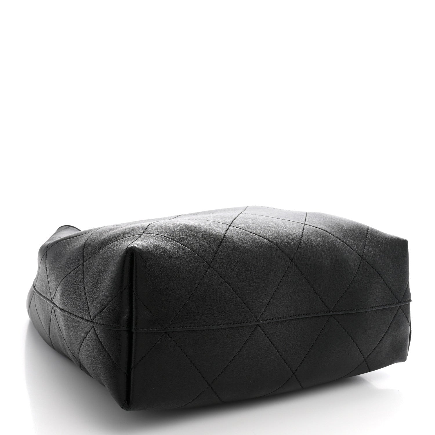 Chanel Shiny Lambskin Quilted Medium Hobo Black 4 of 11
