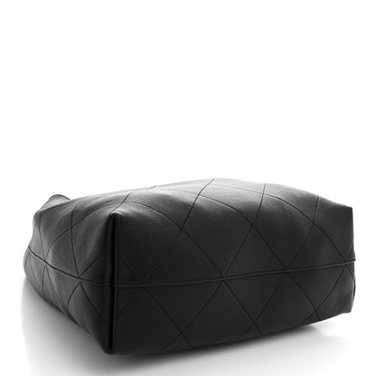 Chanel Shiny Lambskin Quilted Medium Hobo Black 4 of 11