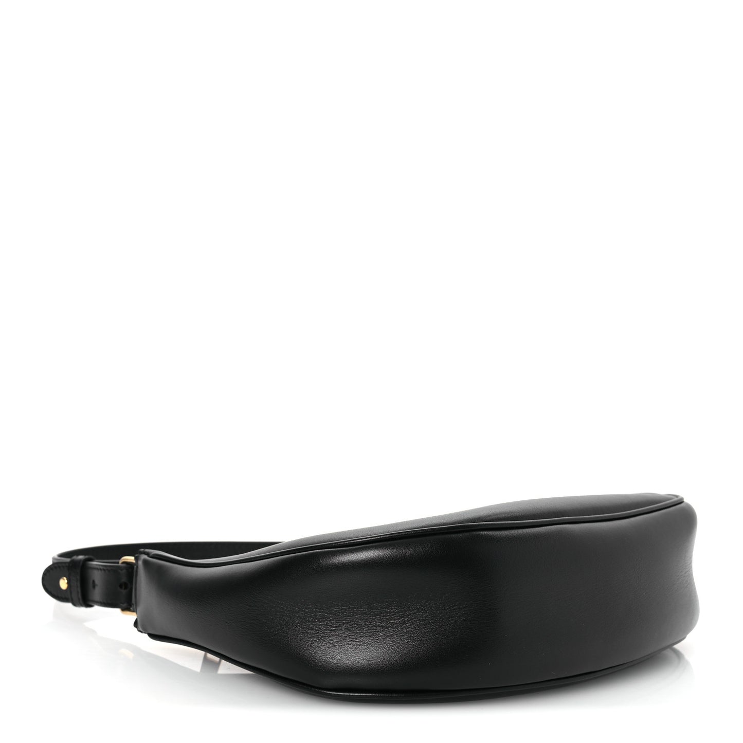 Smooth Calfskin Medium Strap Ava Triomphe Shoulder Bag Black