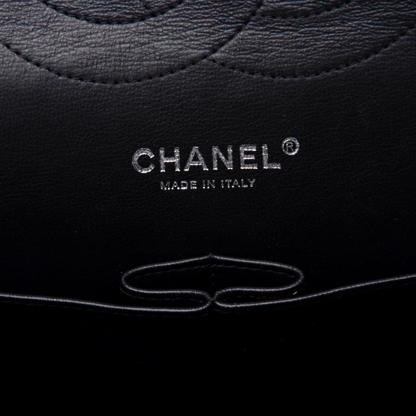 Patent Quilted Jumbo Double Flap Black