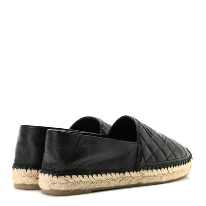 Chanel Lambskin Quilted CC Espadrilles 39 Black 5 of 10