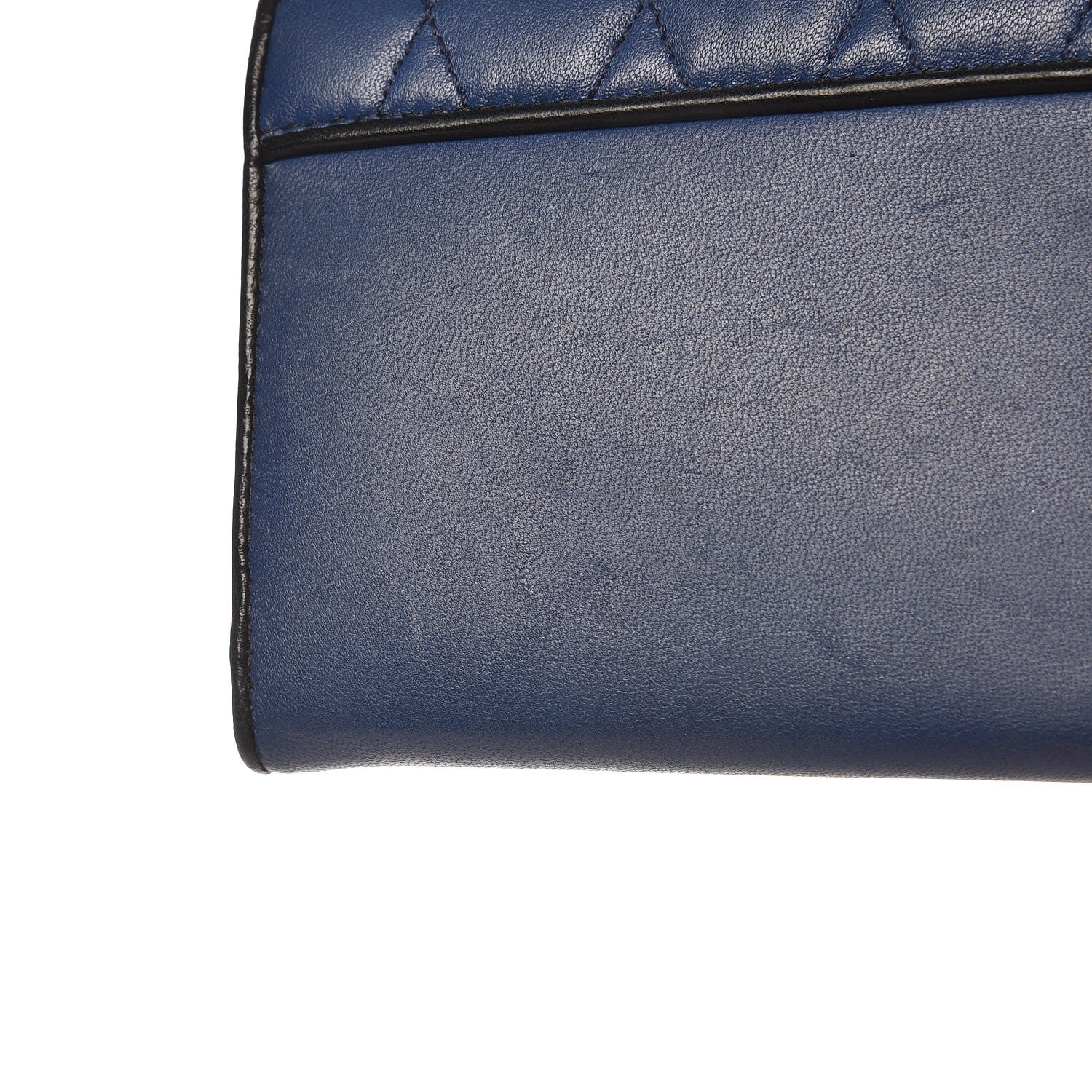 Miu Miu Nappa Quilted Flap Wallet Inchiostro 8 of 11