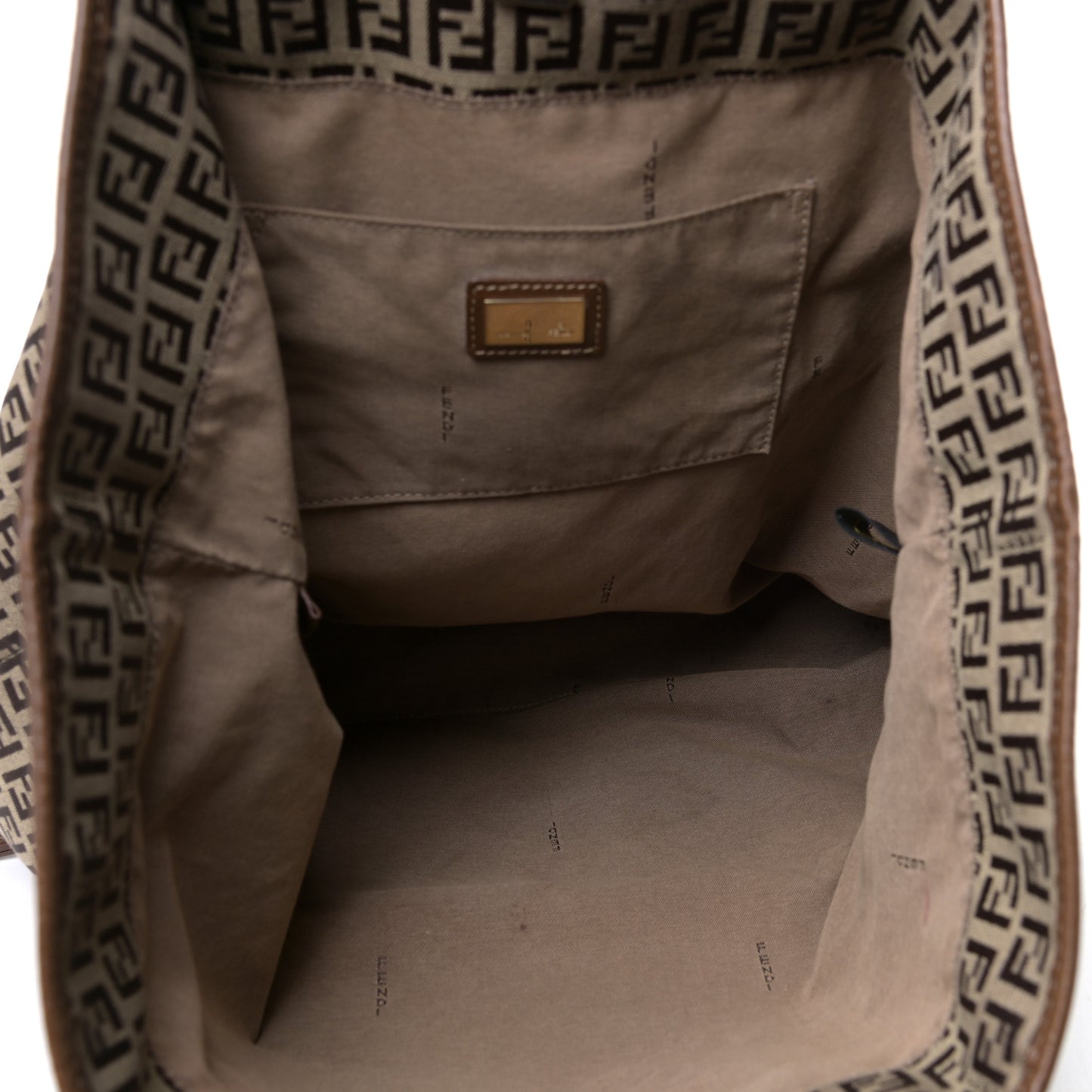 Zucchino Cuoio Chef Shopping Tote Mogano Panna Fango