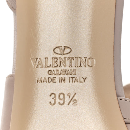 Valentino Garavani Nappa Rockstud Asymmetric 100mm Sandals 39.5 Poudre 6 of 11