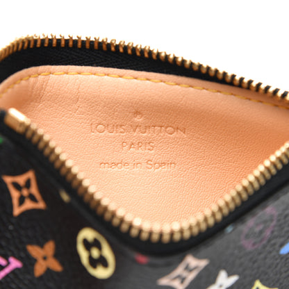Louis Vuitton Monogram Multicolor Key Pouch Black 6 of 7