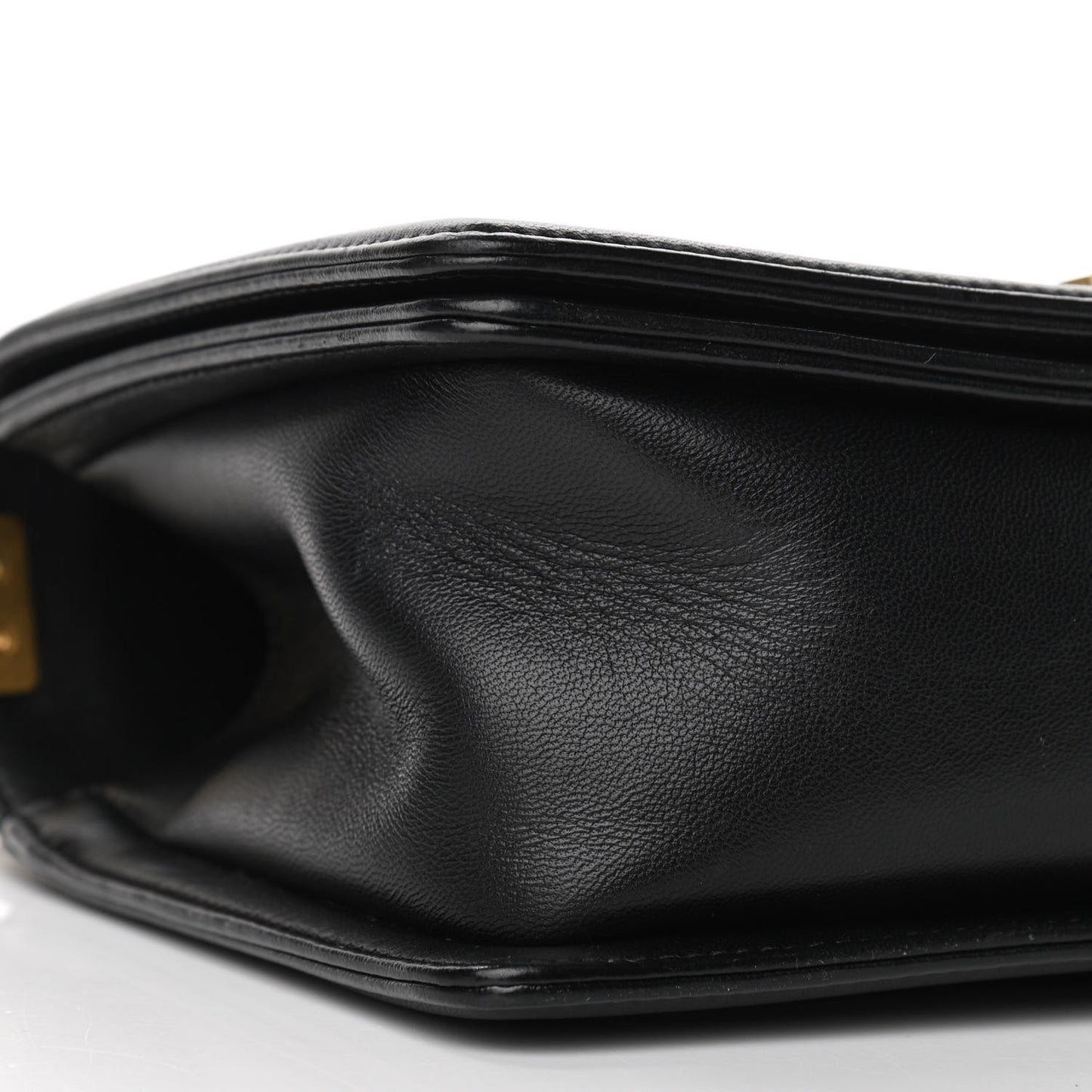 Lambskin Quilted Medium Boy Flap Black