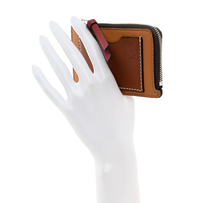 Loewe Soft Grained Calfskin Coin Card Holder Light Caramel Pecan 2 of 7