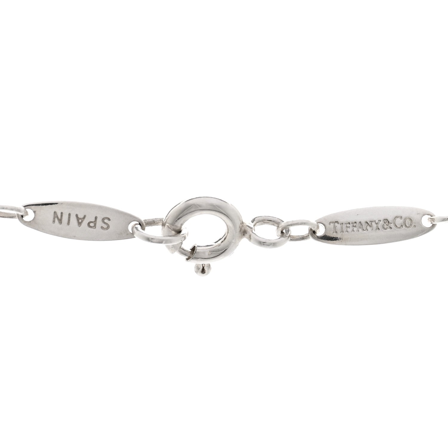 Tiffany Sterling Silver Pink Sapphire Elsa Peretti Color By The Yard 12 Station Necklace 4 of 4
