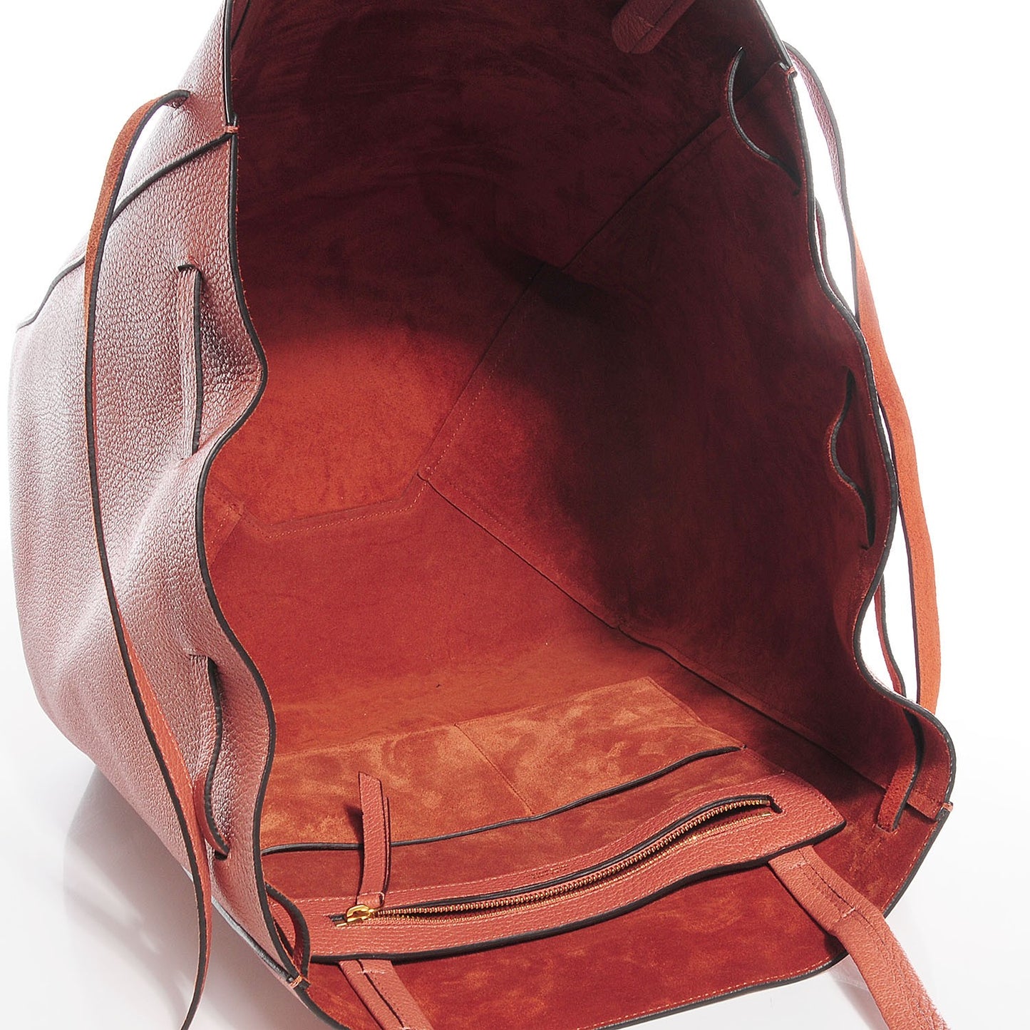 Soft Grained Calfskin Medium Cabas Phantom Terracotta