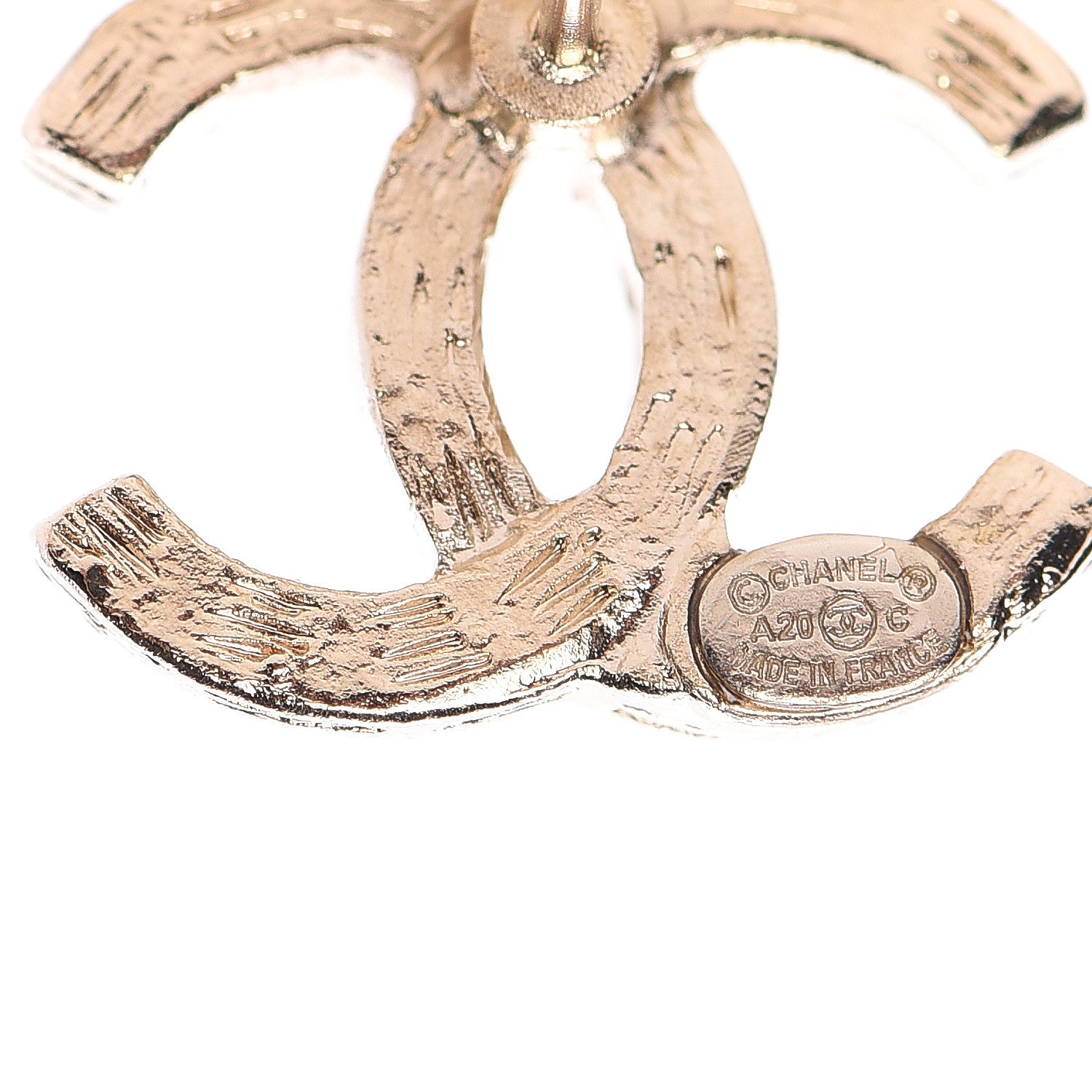 Chanel Crystal CC Earrings Gold Multicolor 4 of 5