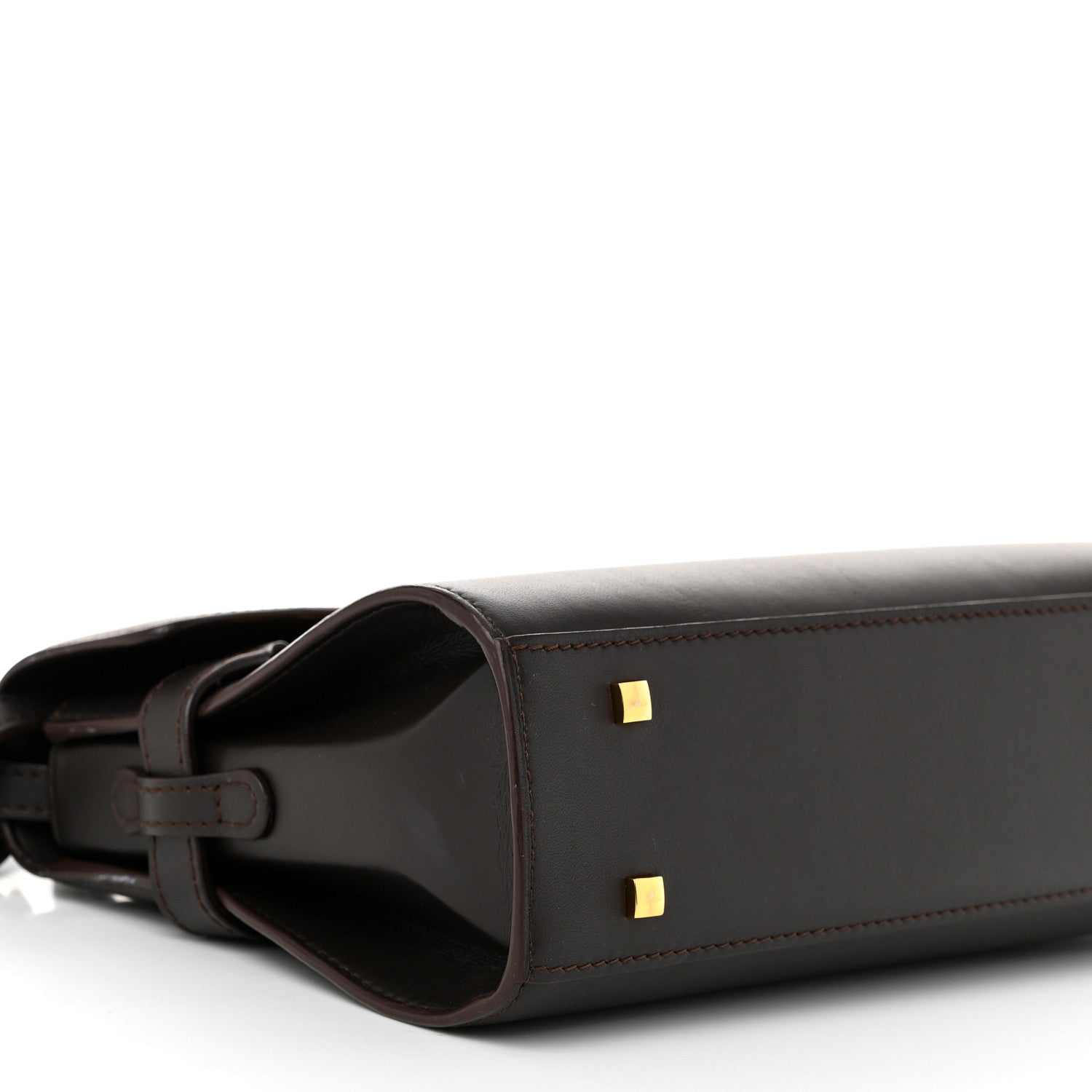 Delvaux Smooth Calfskin Mini Tempete Satchel Brown 9 of 10
