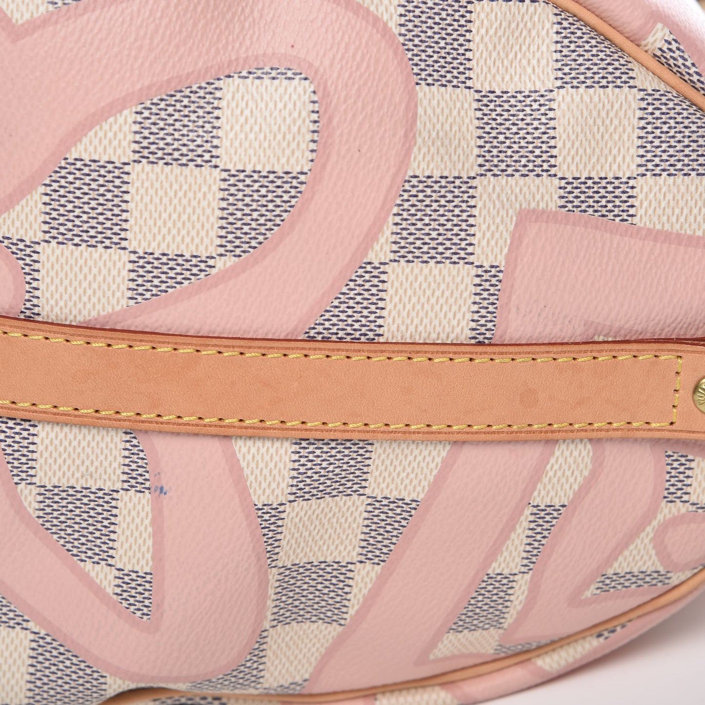 Damier Azur Tahitienne Speedy Bandouliere 30 Rose Ballerine