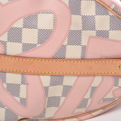 Louis Vuitton Damier Azur Tahitienne Speedy Bandouliere 30 Rose Ballerine 20 of 26