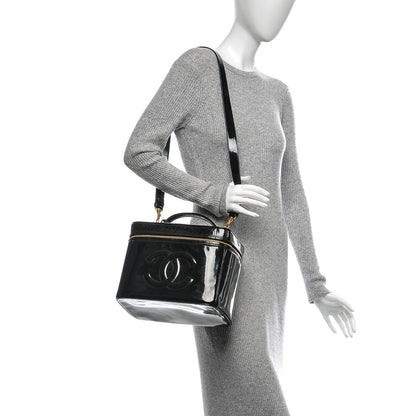Chanel Patent Vanity Cosmetic Case Black 2 of 8