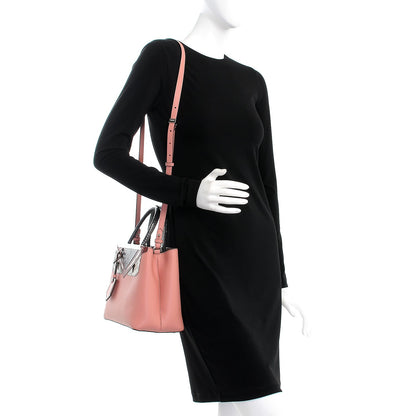 Fendi Vitello Dolce Elaphe Monster Petite 2Jours Tote Bois de Rose Naturale 2 of 8