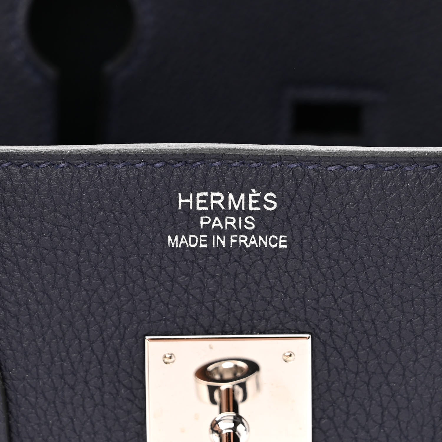 Hermes Togo Swift Officier Birkin 35 Bleu Nuit Vert Cypress 6 of 11