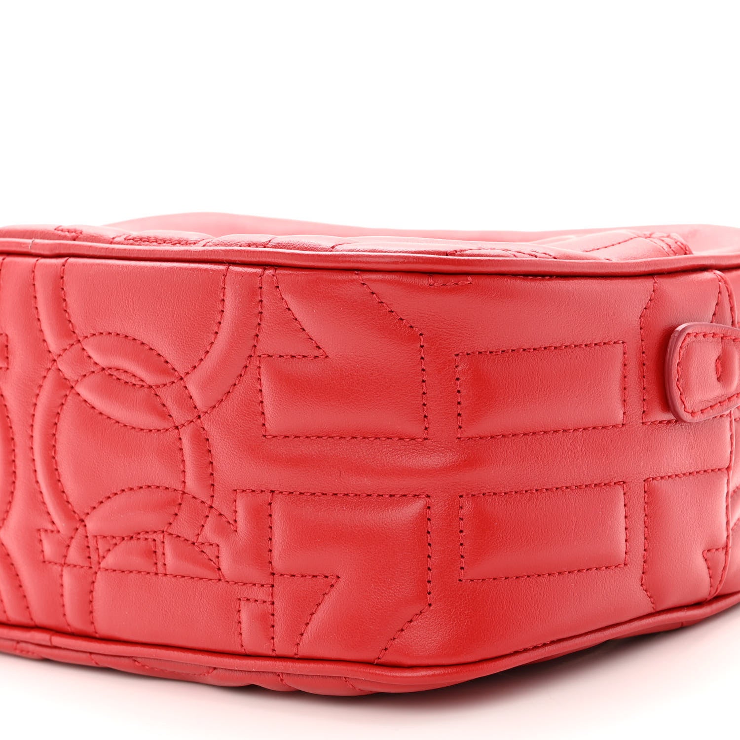 Salvatore Ferragamo Calfskin Quilted Gancini Camera Bag Red 8 of 8