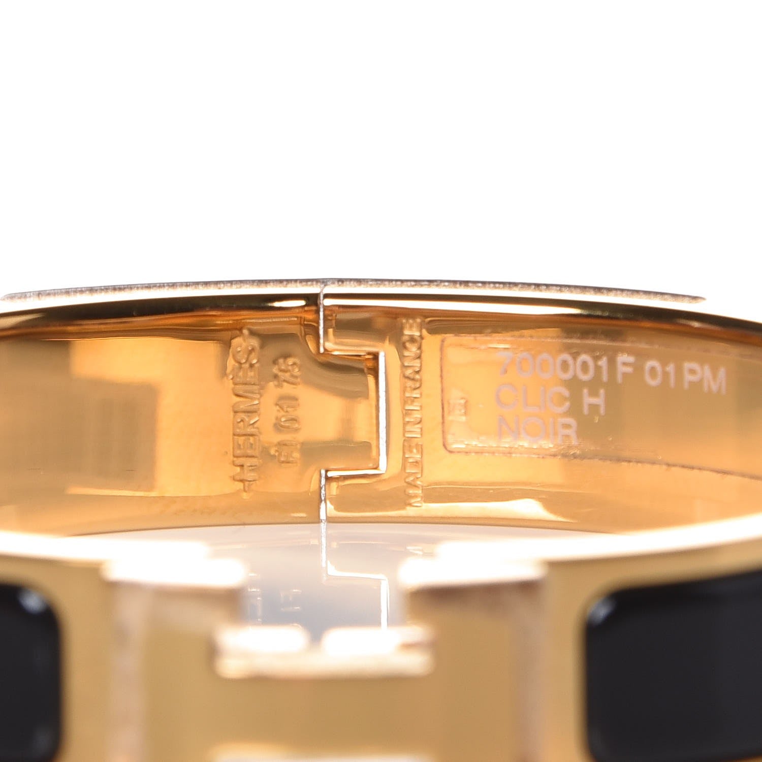 Hermes Enamel Narrow Clic Clac H Bracelet PM Black 4 of 7