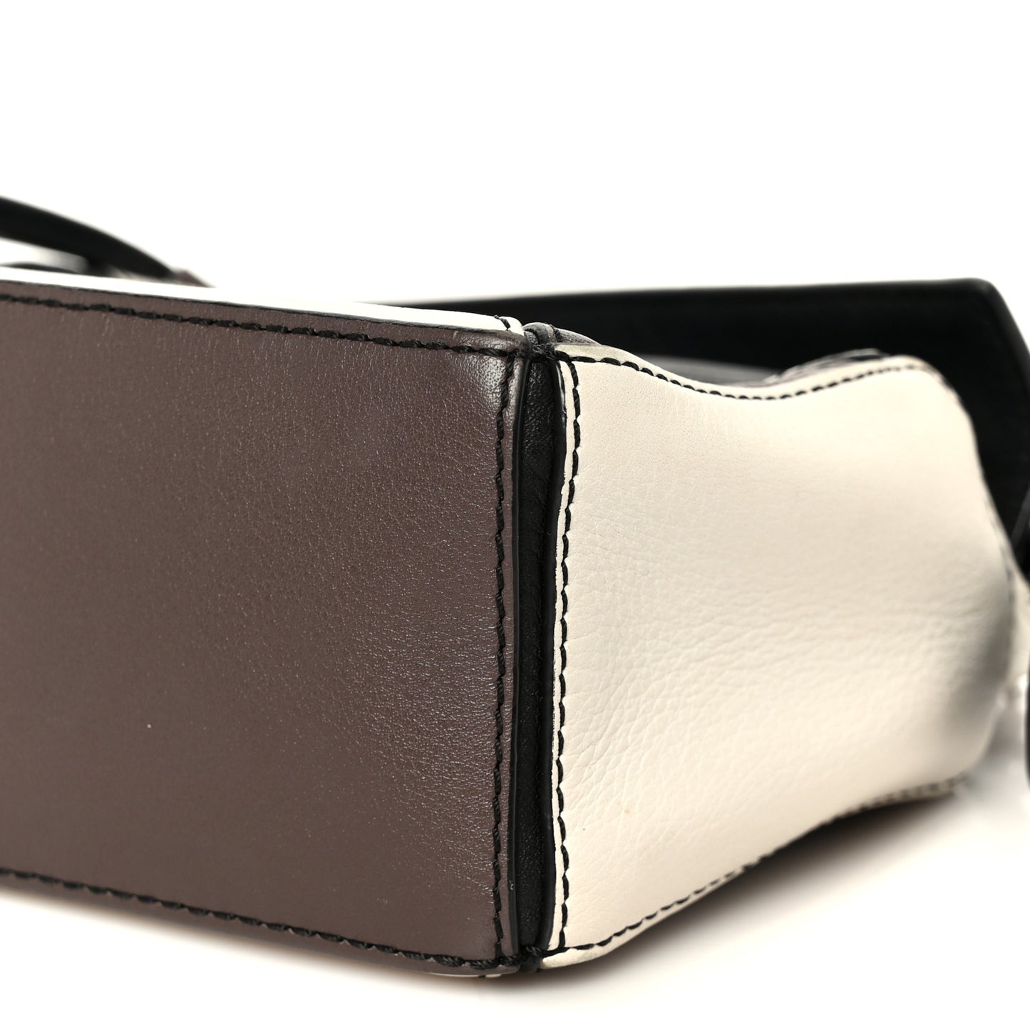 Calfskin Mini Puzzle Bag Black Taupe
