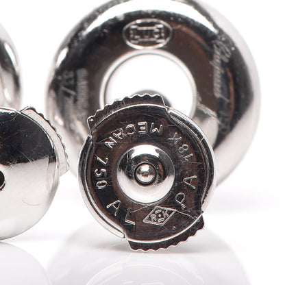 Chopard 18K White Gold Happy Diamonds Round Stud Earrings 4 of 6