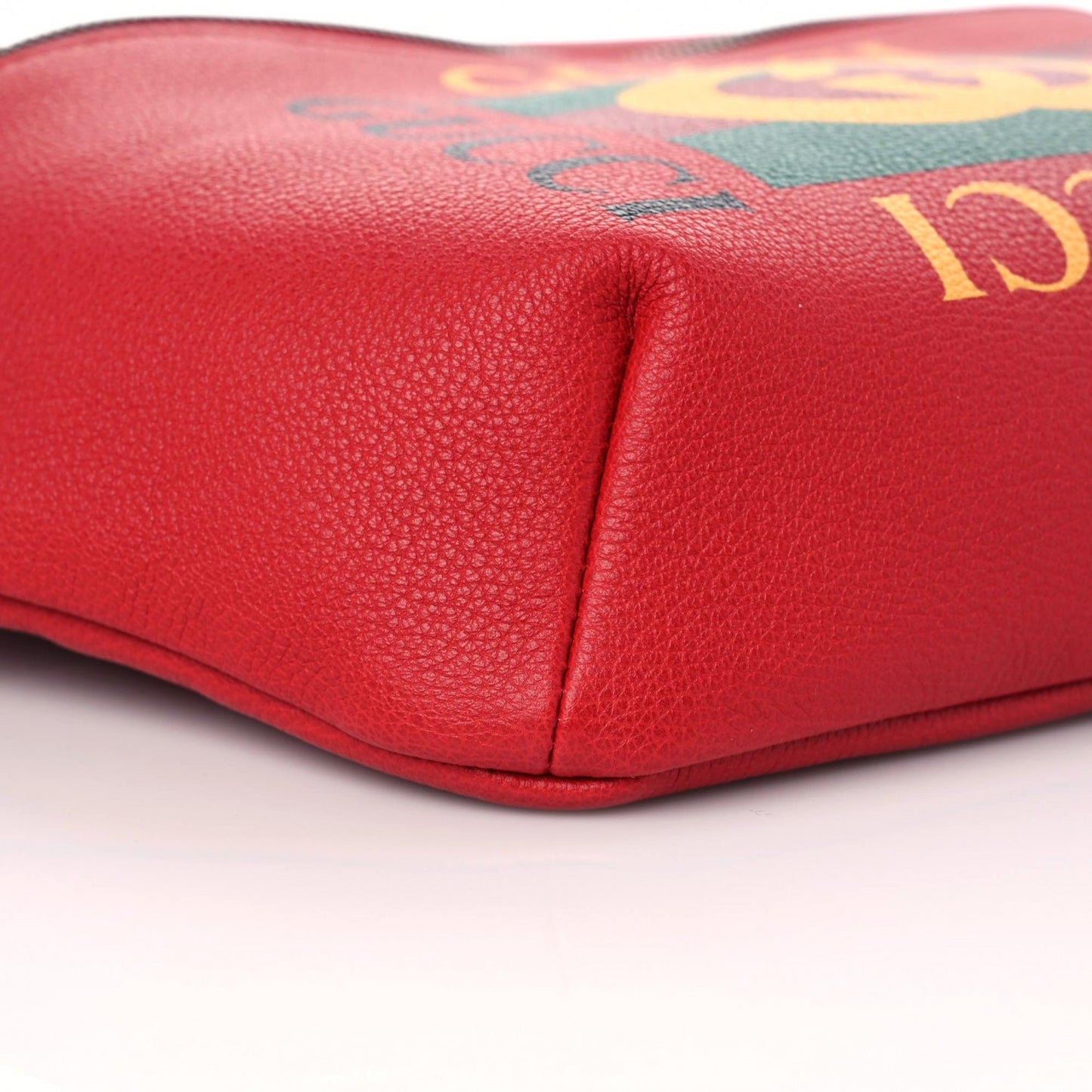 Grained Calfskin Logo Belt Bag Hibiscus Red