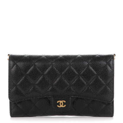 Chanel Caviar Quilted Wallet On Removable Chain Black 1 of 9
