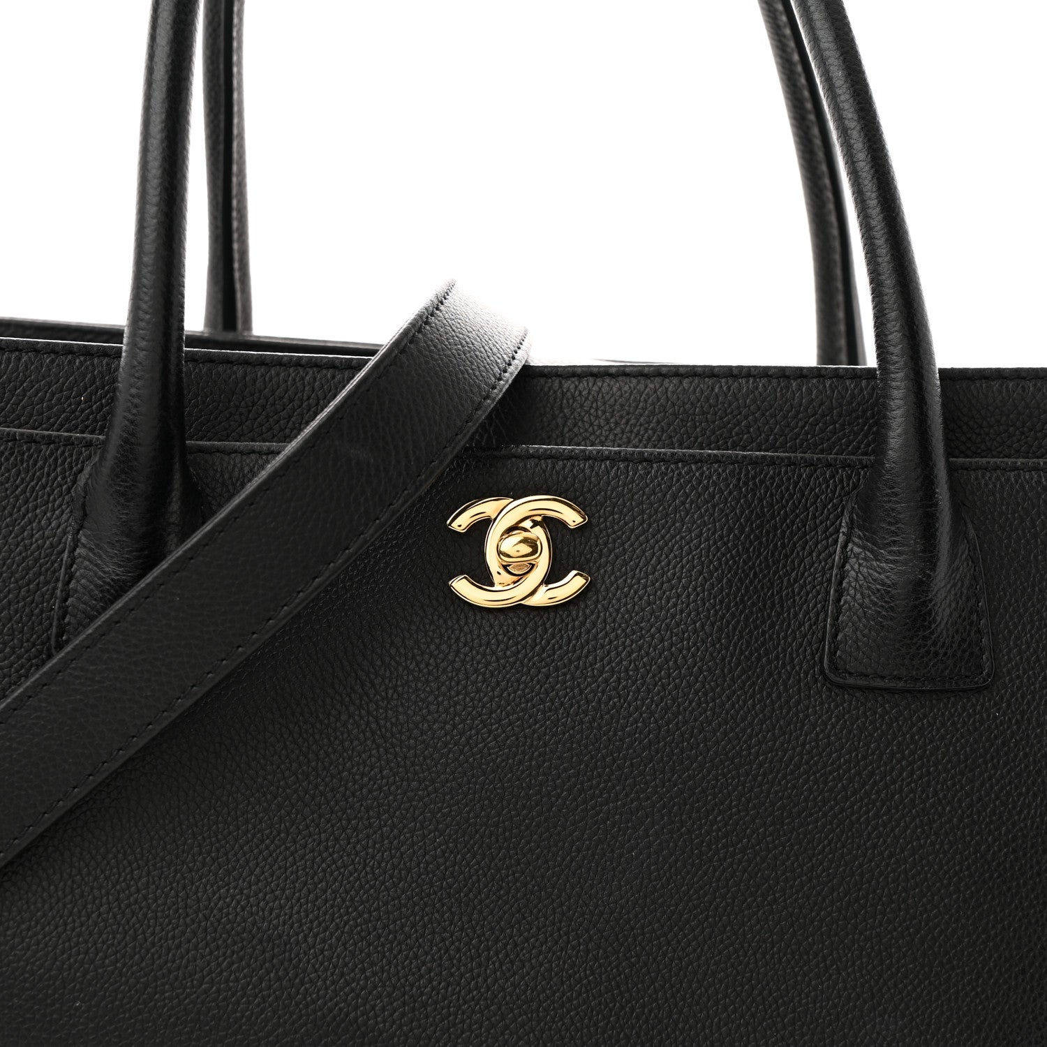 Chanel Calfskin Cerf Executive Shopper Tote Black 9 of 12