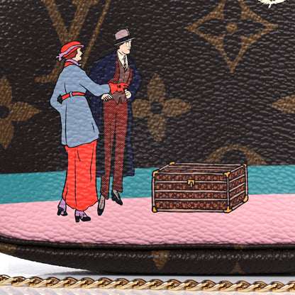Louis Vuitton Monogram 2016 Christmas Animation Mini Pochette Accessories Rose Ballerine 8 of 12