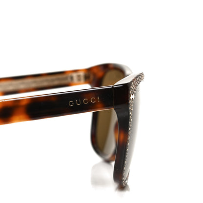 Gucci Rhinestone Acetate Square Sunglasses 3871/S Tortoise 5 of 8