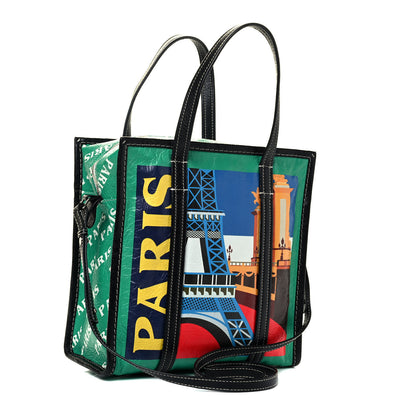 Balenciaga Agneau Arena Paris Print S Bazar Shopper Tote 2 of 4