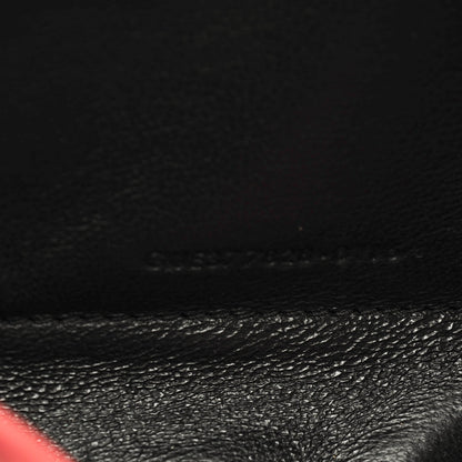Saint Laurent Grain De Poudre Matelasse Chevron Monogram Chain Wallet Blush Fonce 8 of 8
