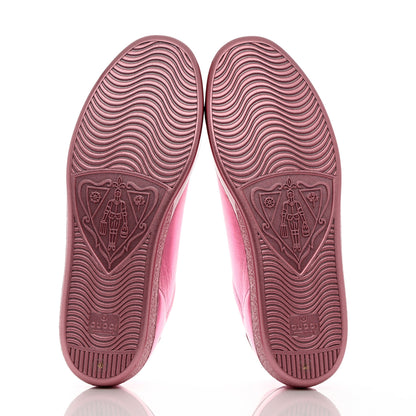 Gucci Metallic Nappa Interlocking G Perforated Womens Ace Sneakers 40 Rosa 5 of 11
