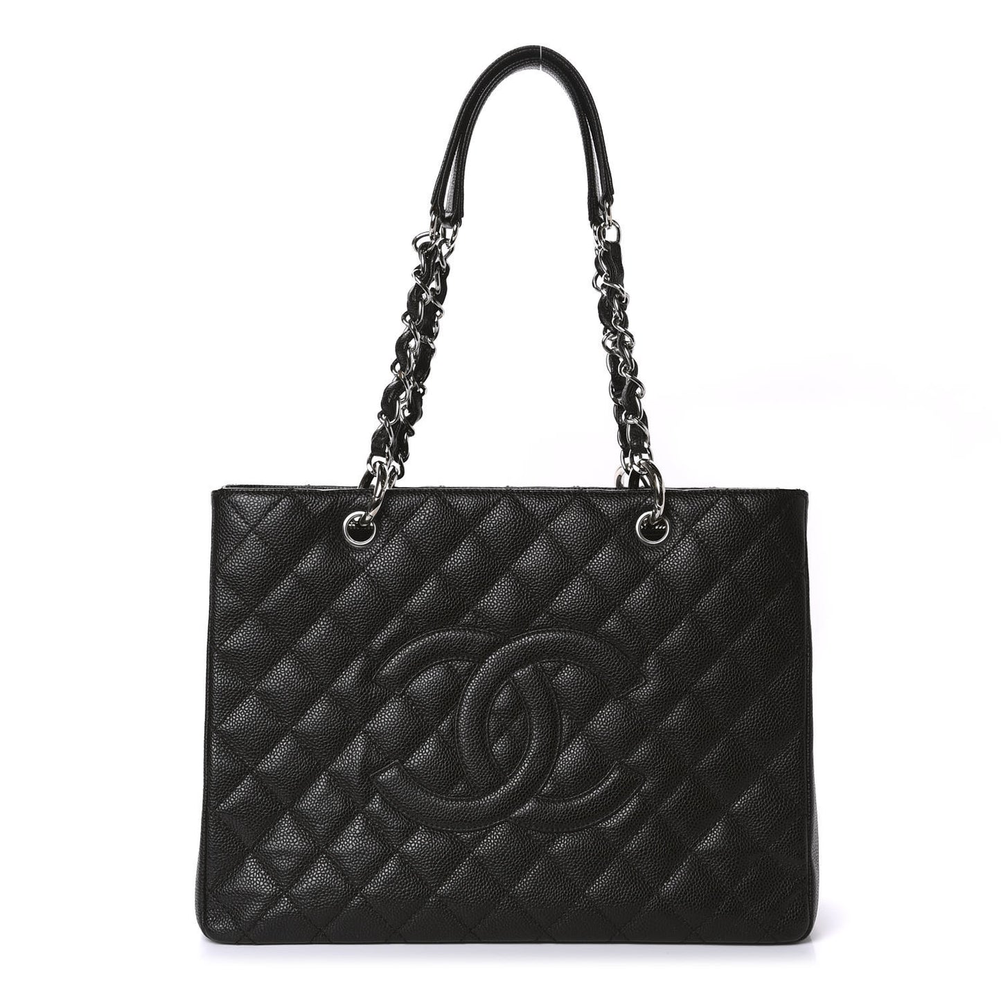 Caviar Quilted Grand Shopping Tote GST Black