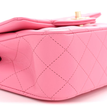 Chanel Lambskin Quilted Mini Top Handle Rectangular Flap Light Pink 9 of 12