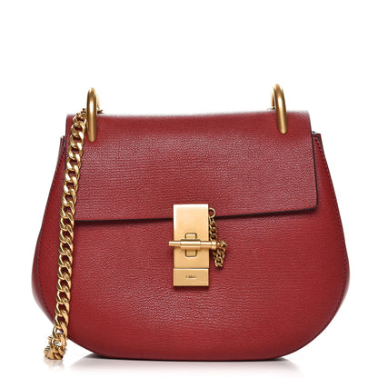Chloe Grained Lambskin Drew Shoulder Bag Intense Red 1 of 7