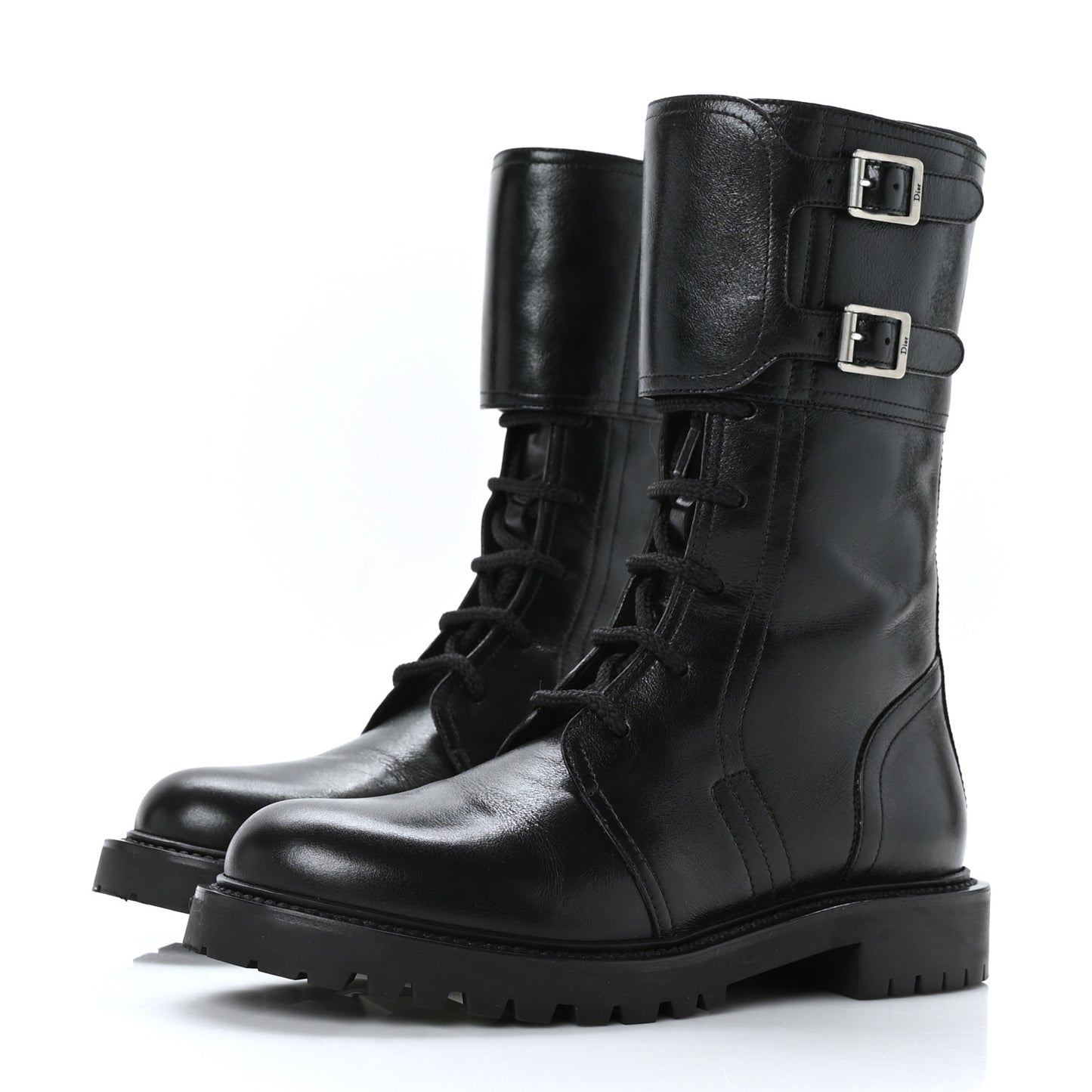 Calfskin Ground Low Boot 36.5 Black