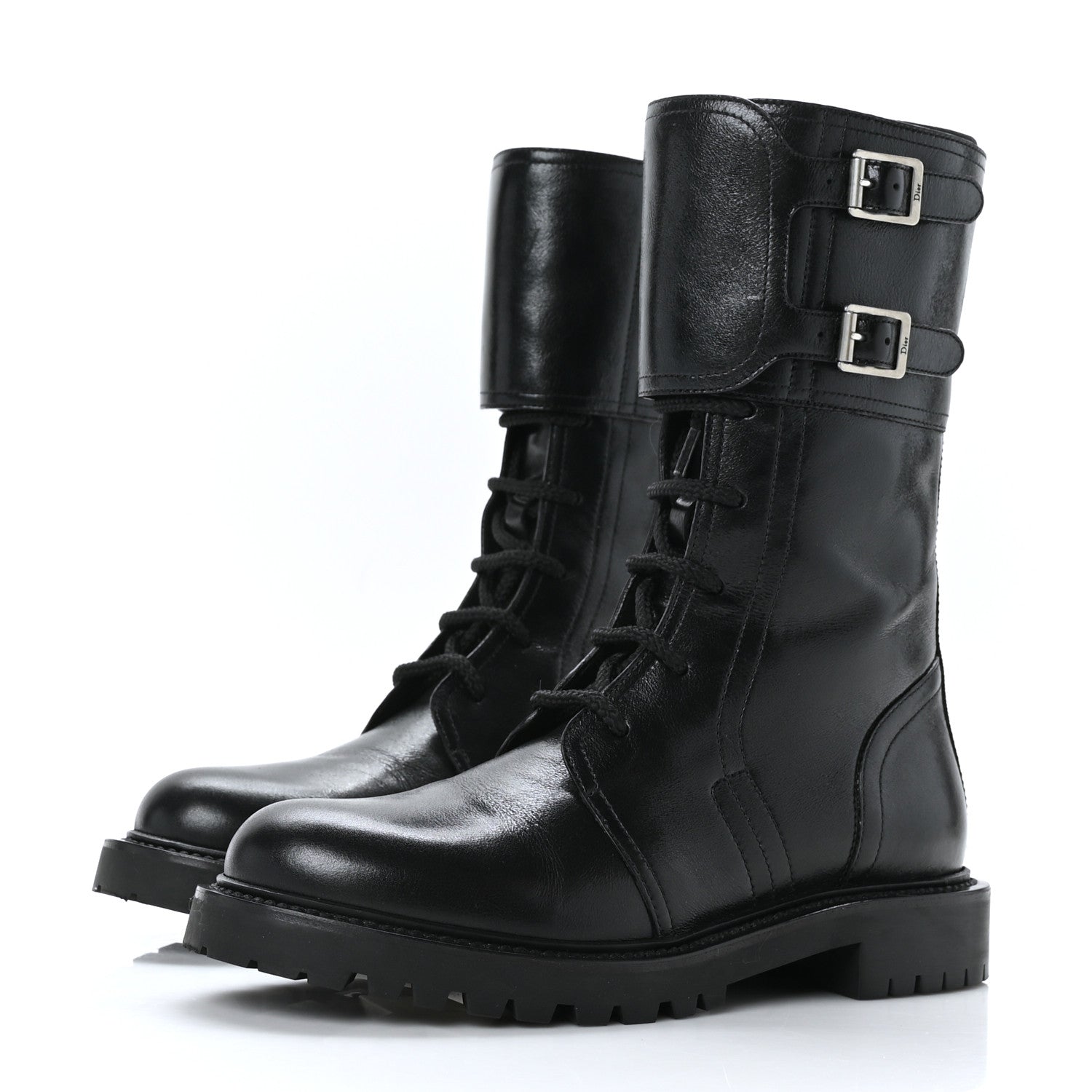 Christian Dior Calfskin Ground Low Boot 36.5 Black 3 of 8