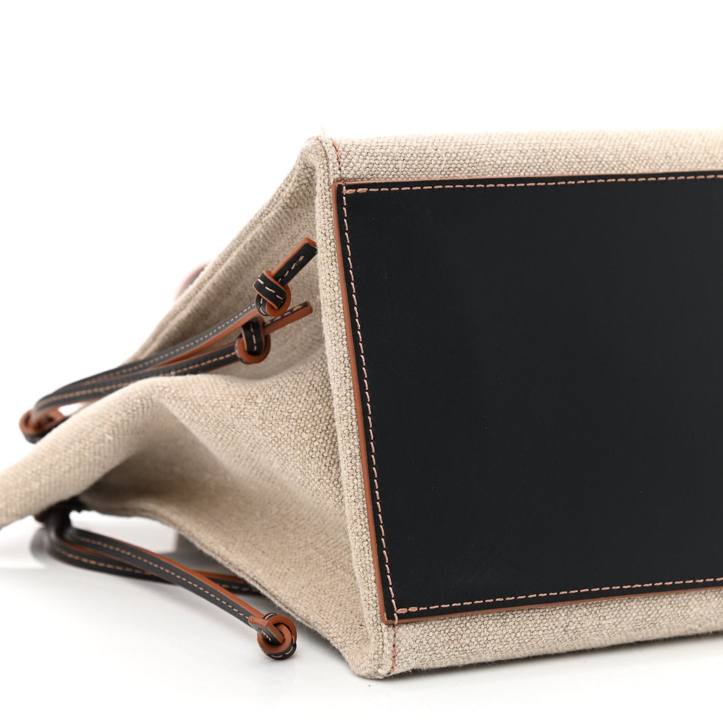 Jacquard Anagram Calfskin Small Cushion Tote Beige Black