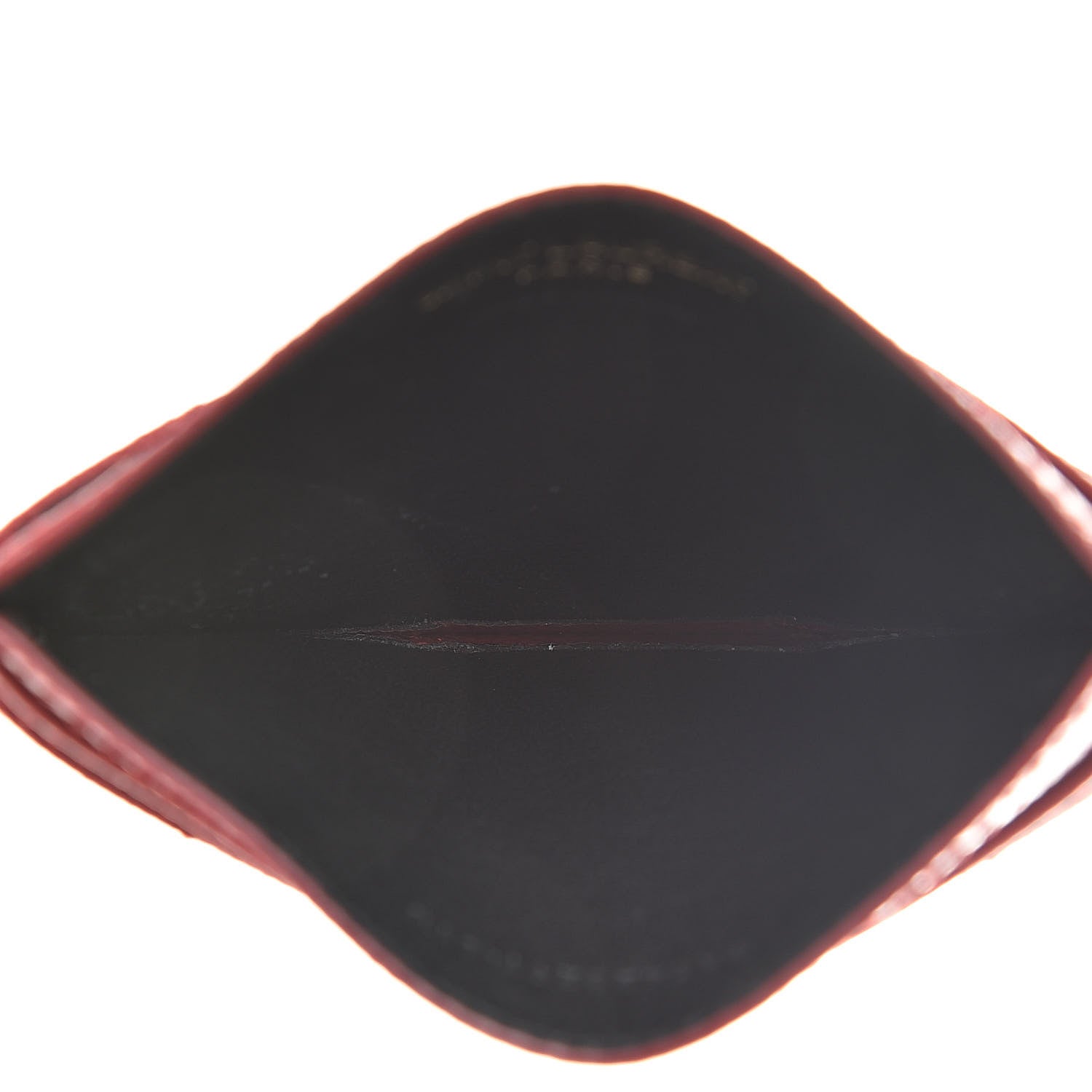 Saint Laurent Grain De Poudre Matelasse Chevron Credit Card Case New Red 5 of 8