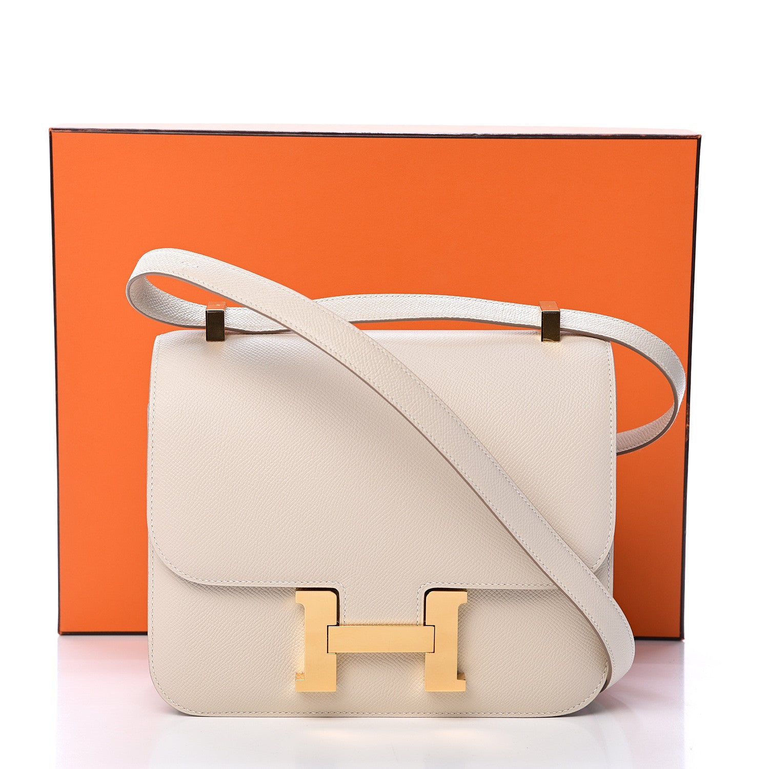 Hermes Epsom Constance 24 Craie 12 of 12