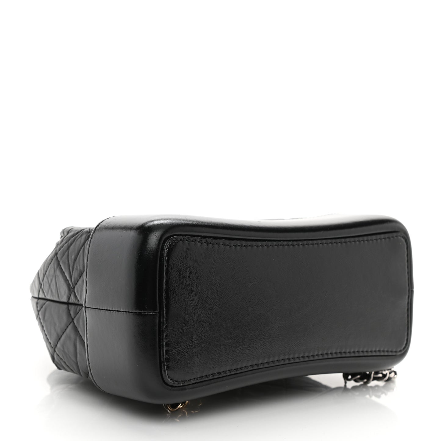 Aged Calfskin Quilted Small Gabrielle Backpack Black