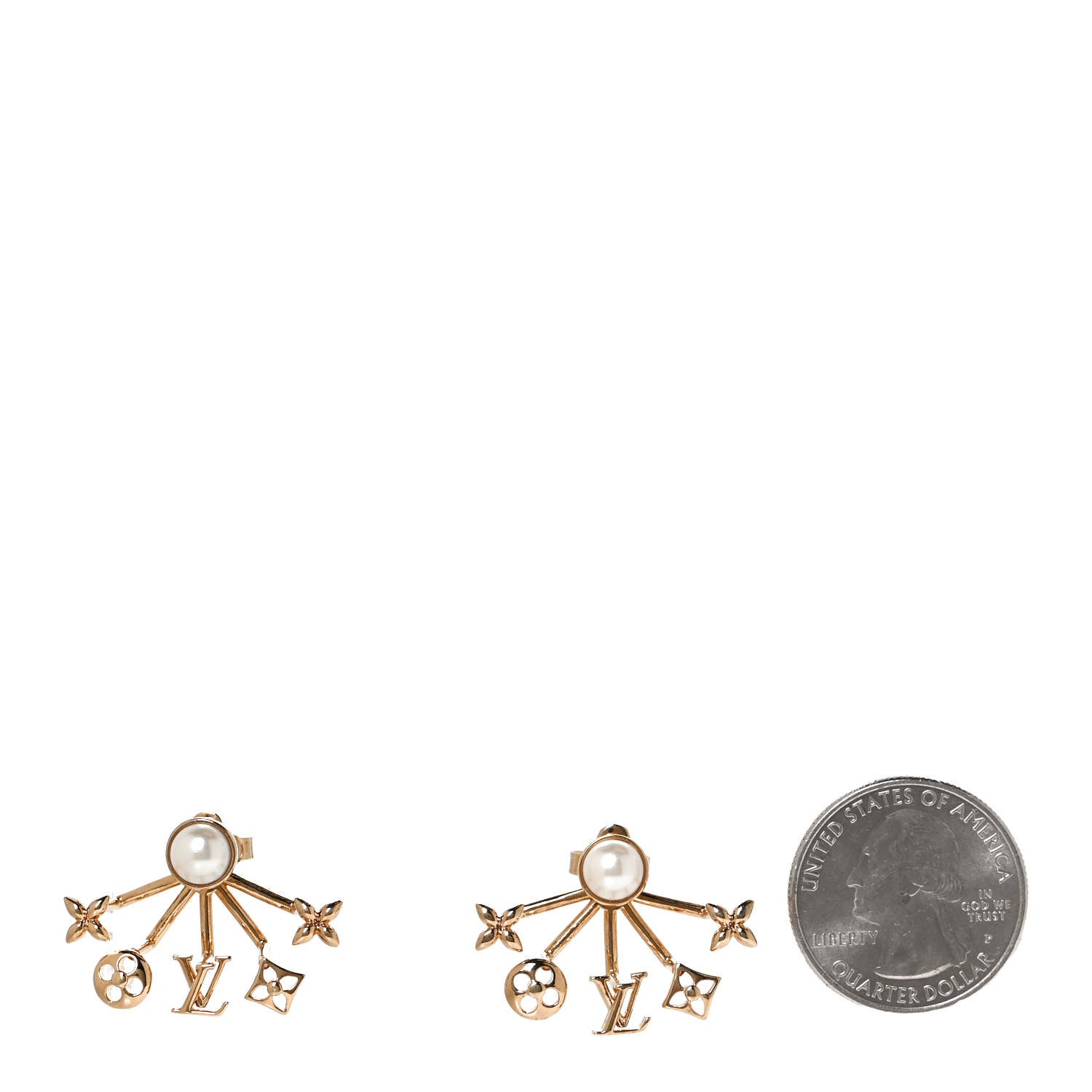 Louis Vuitton Metal Cruiser Earrings Gold 2 of 5