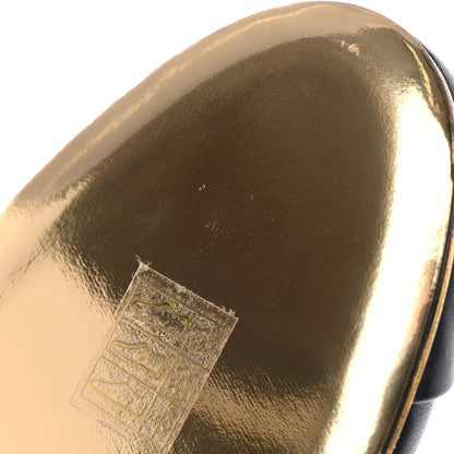 Chanel Lambskin Cap Toe Open Wedge 39.5 Black 12 of 14