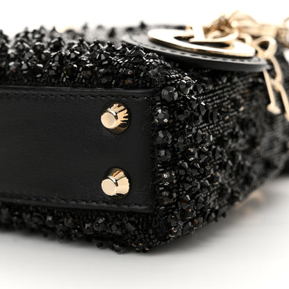Christian Dior Lambskin Beaded Micro Lady Dior Black 10 of 12