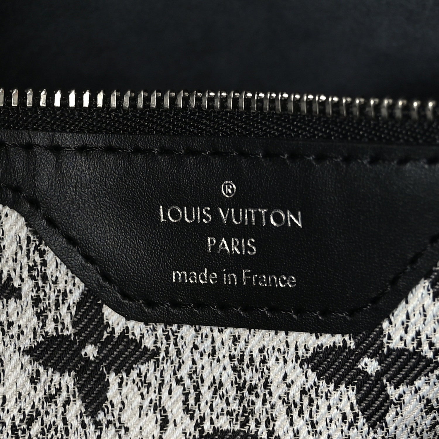 Louis Vuitton Denim Monogram Jacquard Neverfull MM Grey 7 of 9