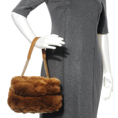 Chanel Rabbit Fur Flap Brown 2 of 7
