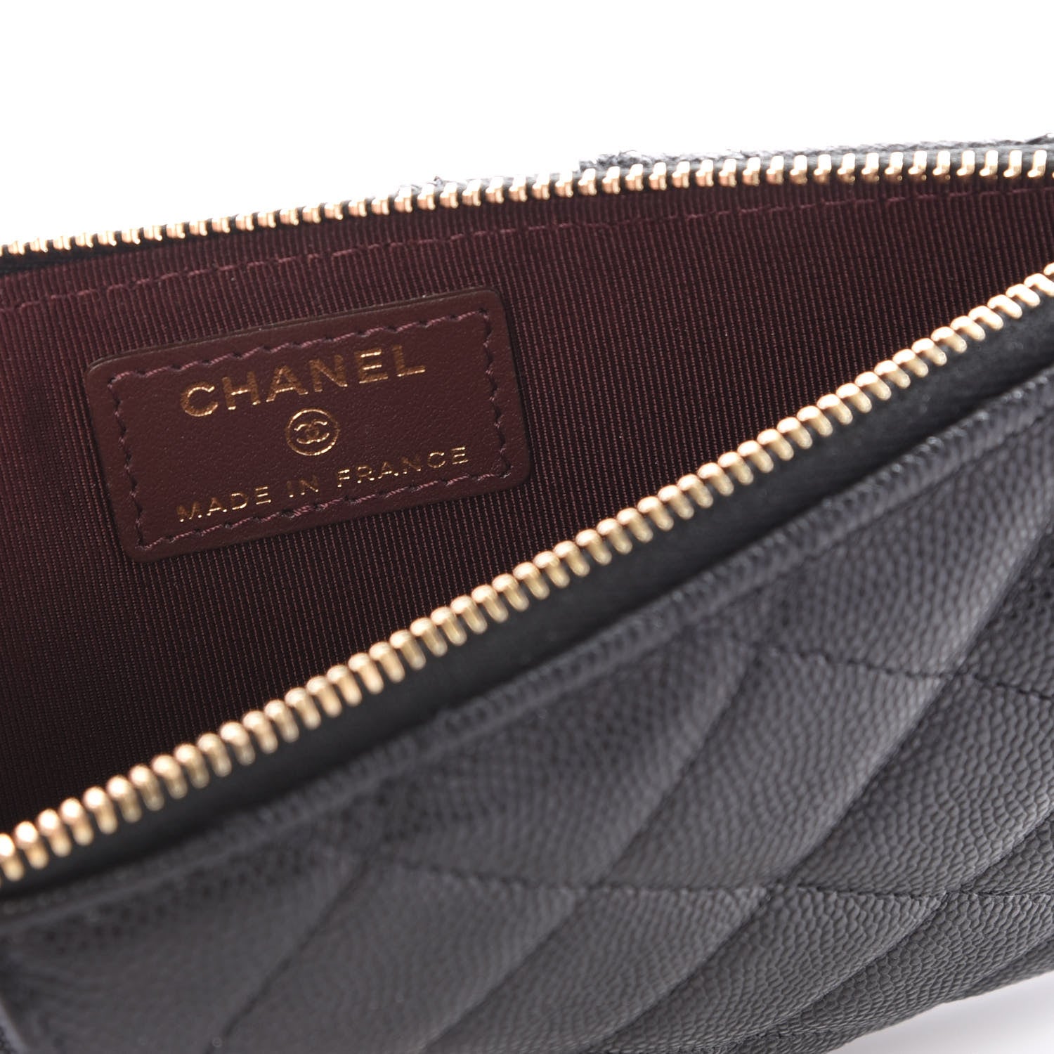 Chanel Caviar Quilted Classic Flat Wallet Pouch Black 7 of 10