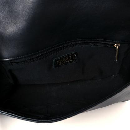 Chanel Braided Sheepskin New Medium Boy Flap Black Gold 5 of 10