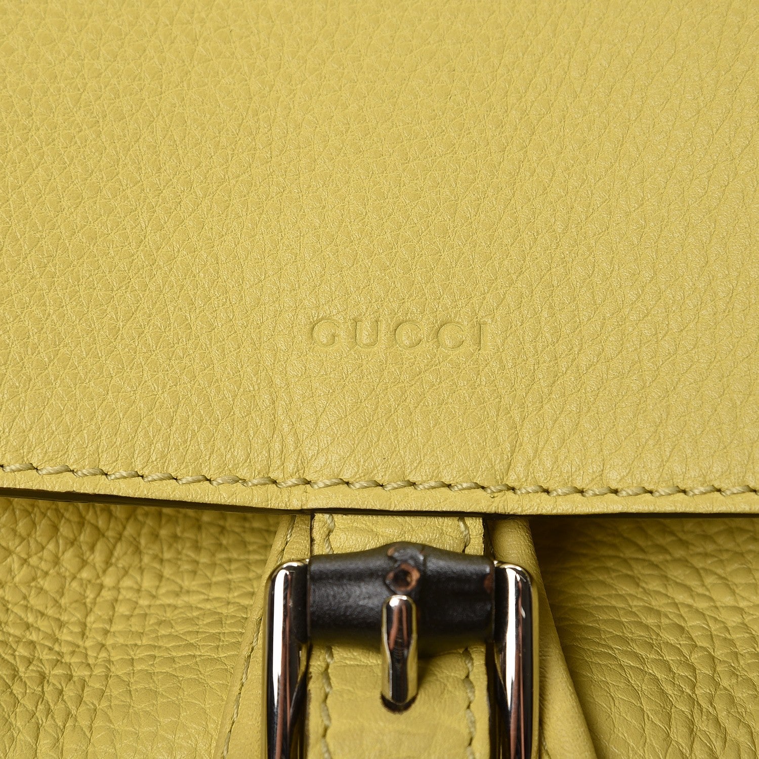 Gucci Cellarius Calfskin Medium Bamboo Backpack Mimosa Flower 8 of 8
