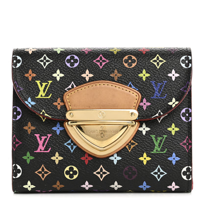 Louis Vuitton Monogram Multicolor Joey Wallet Black Grenade 1 of 10